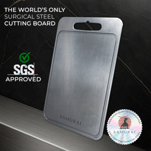 Samurai® Pure Certified Medical Grade Surgical Steel Cutting Board