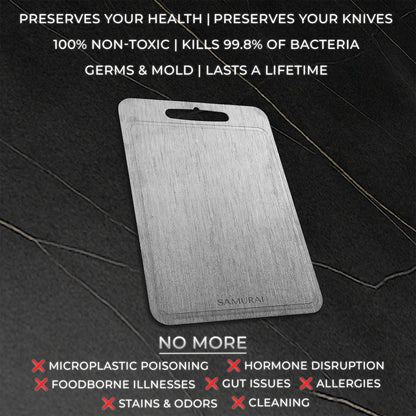 Samurai® Pure Certified Medical Surgical Steel  Cutting Board